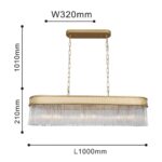 4200-12P, подвесная люстра, L1000xW320xH380/1220, 12xE14x40W, excluded — изображение 3