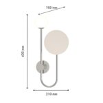 4565-1W, настенный светильник, D100xW210xH430, 1xG9x40W, IP20, excluded — изображение 2