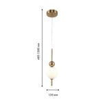 4088-1P, подвес, D120xH480/1500, 1xLEDx6W, 450LM, 4000K, included — изображение 3