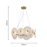 4605-8P, подвесная люстра, D520xH230/1200, 10xLEDx2W, 1600LM, 3000K, included — изображение 3