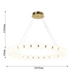 4014-8P, подвесная люстра, D820xH80/1080, LEDx60W, 4800LM, 4000K, included — изображение 3