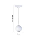 4228-1P, трековый светильник, D80xH1650, LEDx8W, 42V, 400LM, 3000-6000K, CRI>90, included — изображение 2