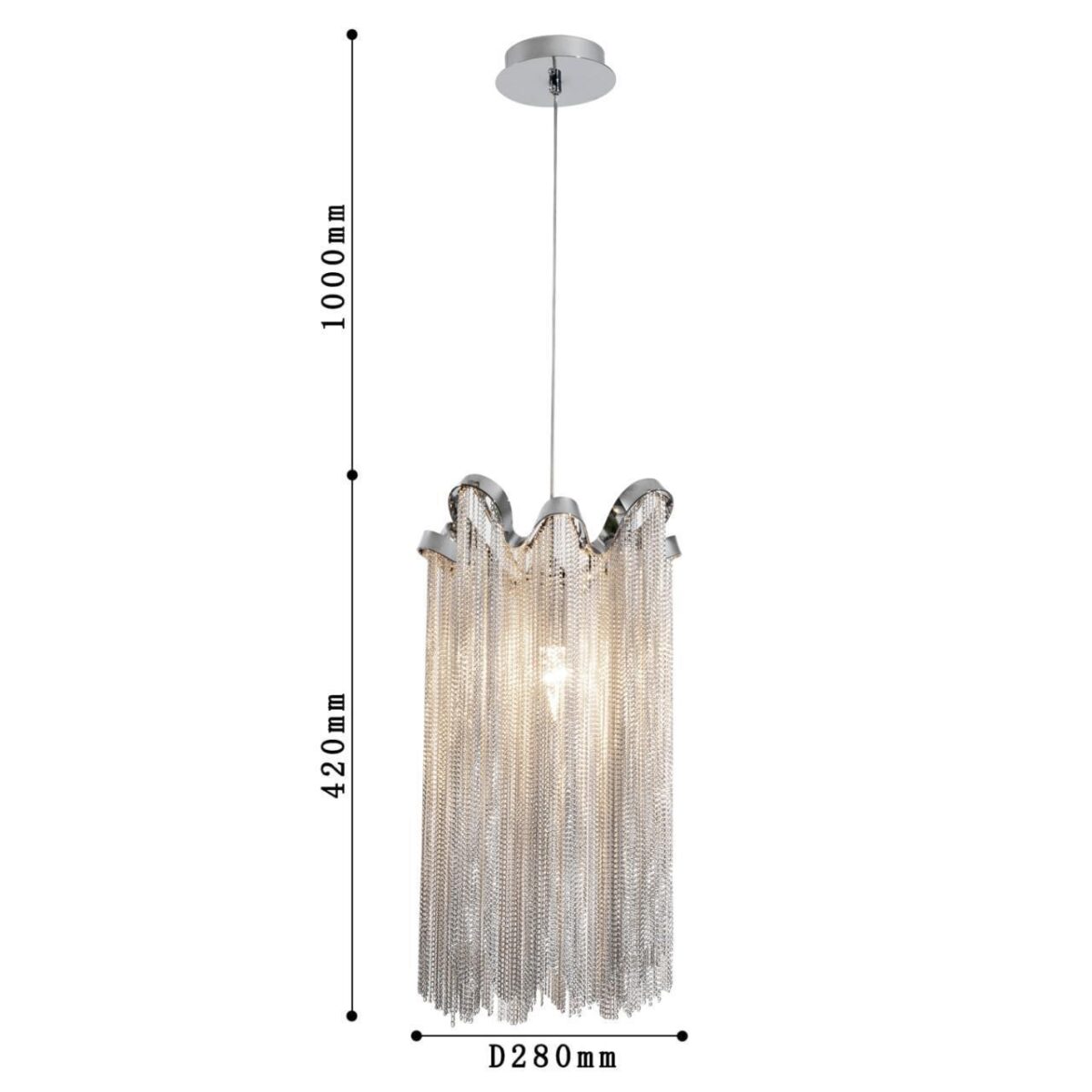 1156-1P, подвес, D280xH420/1420, 1xE14x40W, excluded — изображение 3