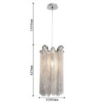 1156-1P, подвес, D280xH420/1420, 1xE14x40W, excluded — изображение 3