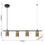 2827-4P, подвесная люстра, L710xW100xH140/1140, 4xGU10x35W, included — изображение 5
