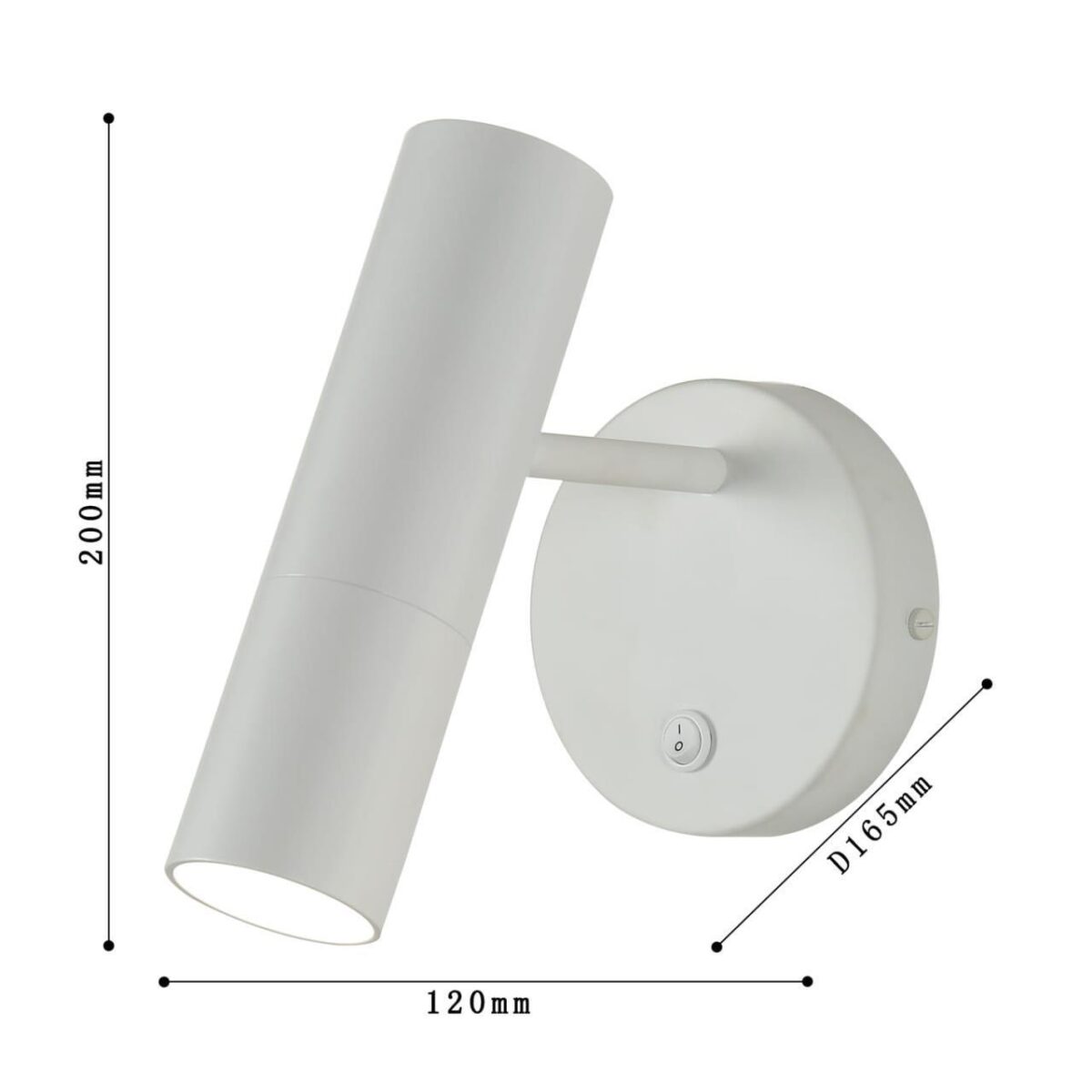 2108-1W, настенный светильник, D165xW120xH200, 1xLEDx5W, 400LM, 3000K, included, switch — изображение 3