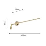 4166-2W, настенный светильник, D100xW80xH650, LEDx8W + 1xLEDx3W, 578LM, 4000K, included, switch — изображение 3