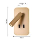 4498-2W, настенный светильник, D65xW105xH185, LEDx3W + LEDx5W, 480LM, 4000K, included, switch — изображение 2