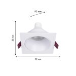 4525-1C, врезной светильник, L92xW92xH35, cutout:D75, 1xGU10x35W, IP20, excluded — изображение 2