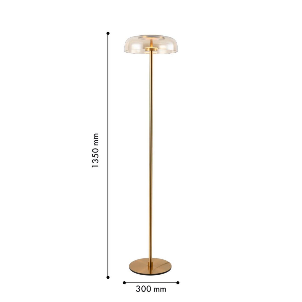 4258-1F, напольный светильник, D300xH1350, LEDx6.6W, 720LM, 4000K, included, switch — изображение 2