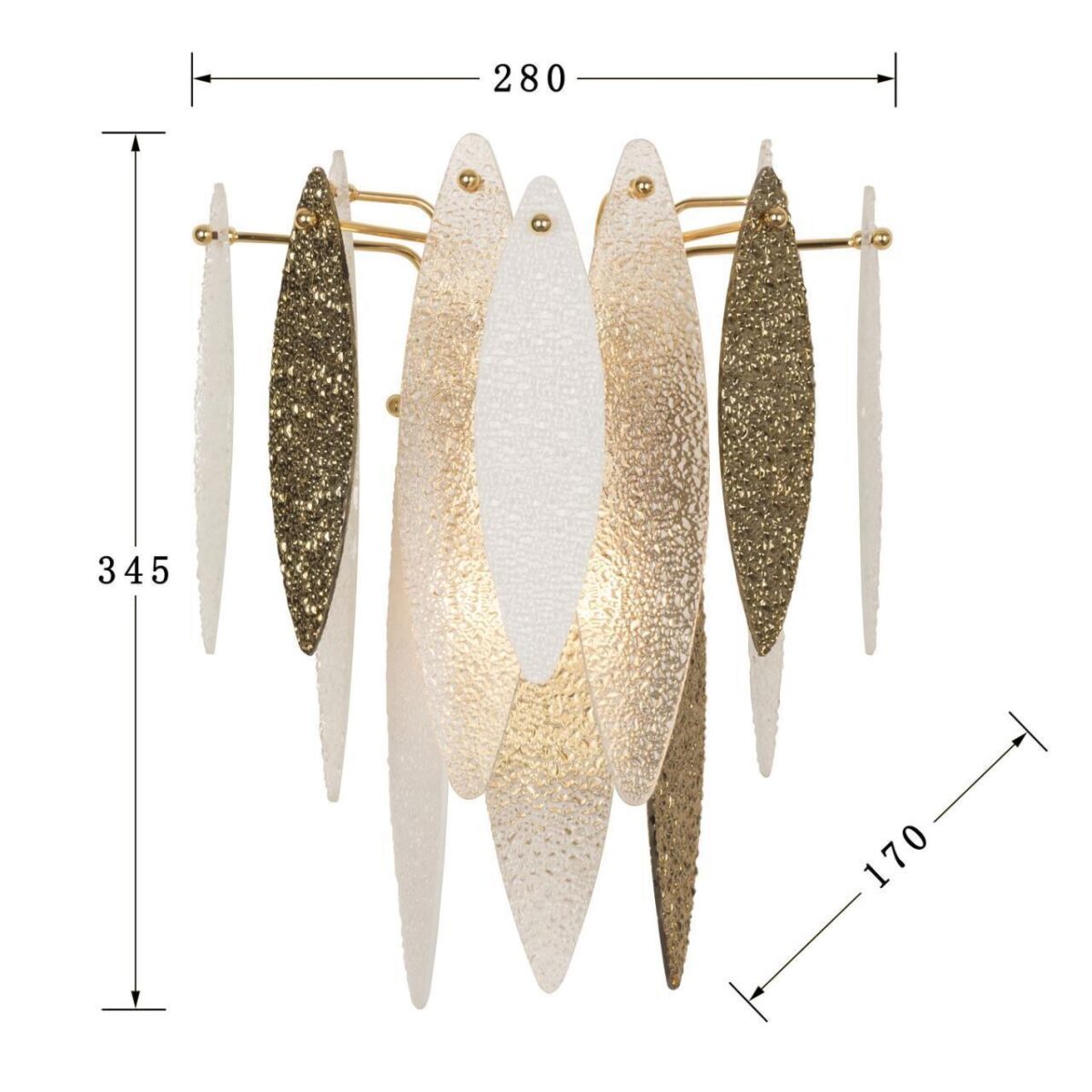 2754-2W, настенный светильник, D170xW280xH345, 2xE14x40W, excluded — изображение 3