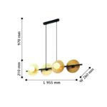 2356-4P, люстра подвесная, L955xW260xH210/1180, 4xG9x25W, excluded — изображение 2