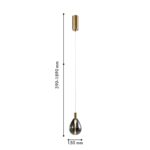 4255-1P, подвес, D150xH390/1890, LEDx4.3W, 520LM, 4000K, included — изображение 2