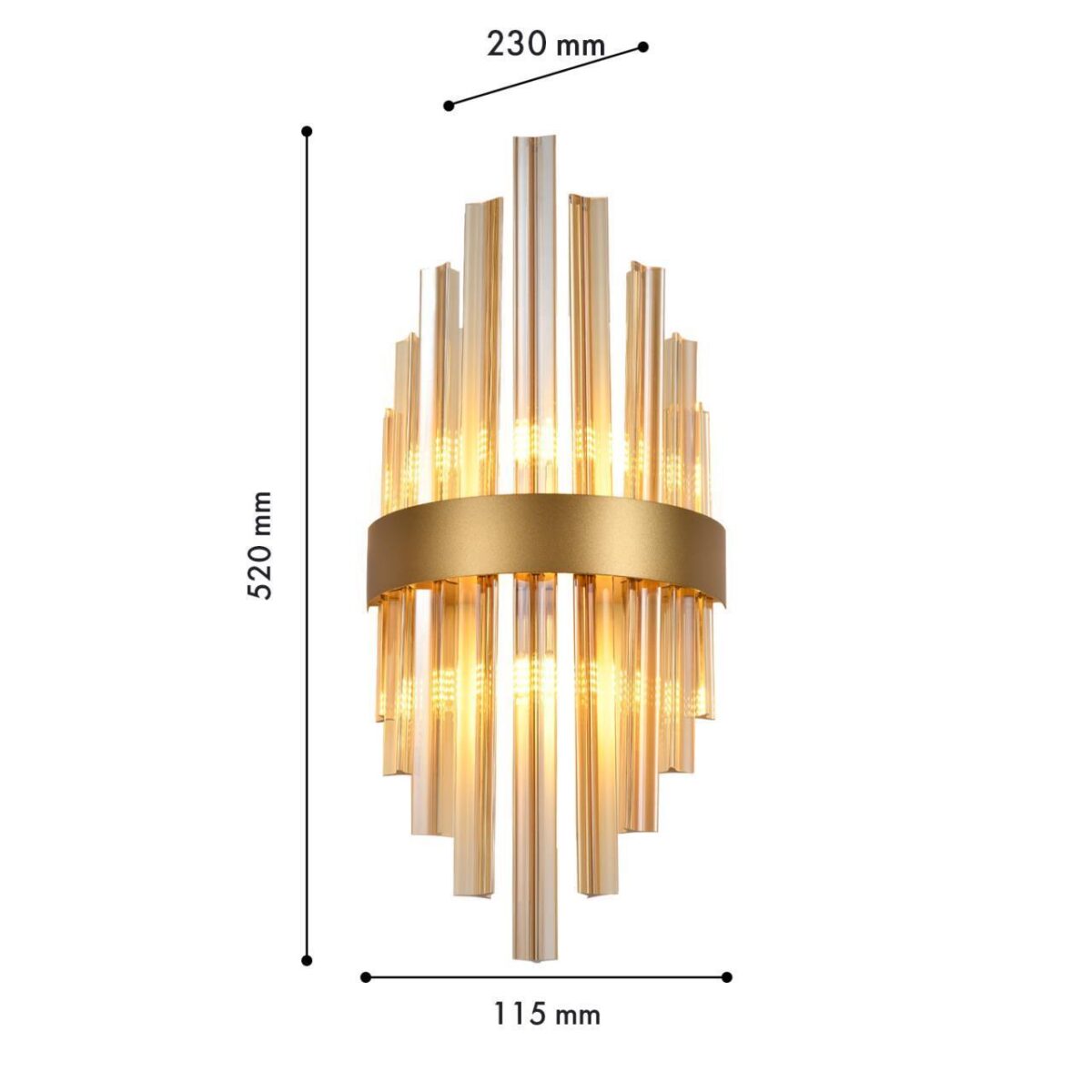 4263-1W, настенный светильник, D115xW230xH520, 1xG9LEDx5W, excluded — изображение 2