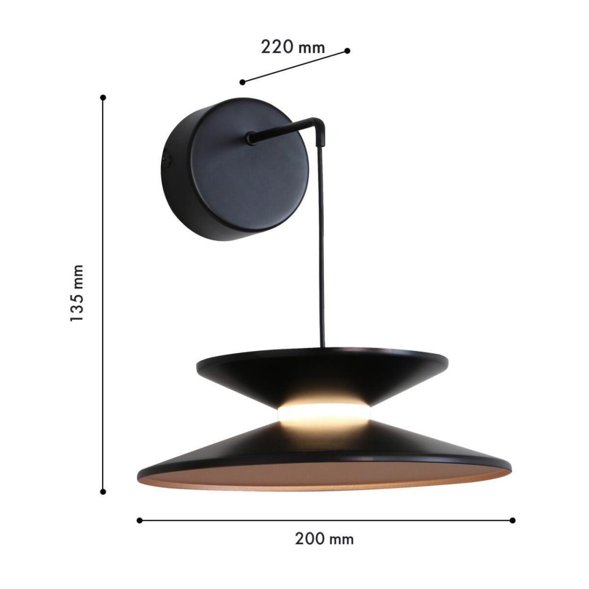 4372-1W, настенный светильник, D220xW200xH135, LEDx4W, 280LM, 4000K, CRI>90, included — изображение 4