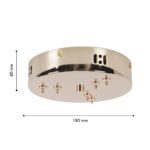 4591-180-6GD, потолочная чаша, D180xH40, цвет золотой — изображение 2