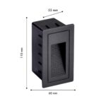 4396-1W, уличный светильник, D55xW60xH100, cutout:W45xH90, LEDx3W, 263LM, 3000K, IP66, included — изображение 2