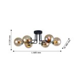 2344-6U, потолочный светильник, L600xW480xH220, 6xE14x40W, excluded — изображение 3