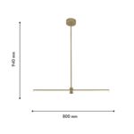 4177-1P, подвесная люстра, L800xW120xH940, LEDx32W, 1680LM, 3000-6000K, included, remote control — изображение 3