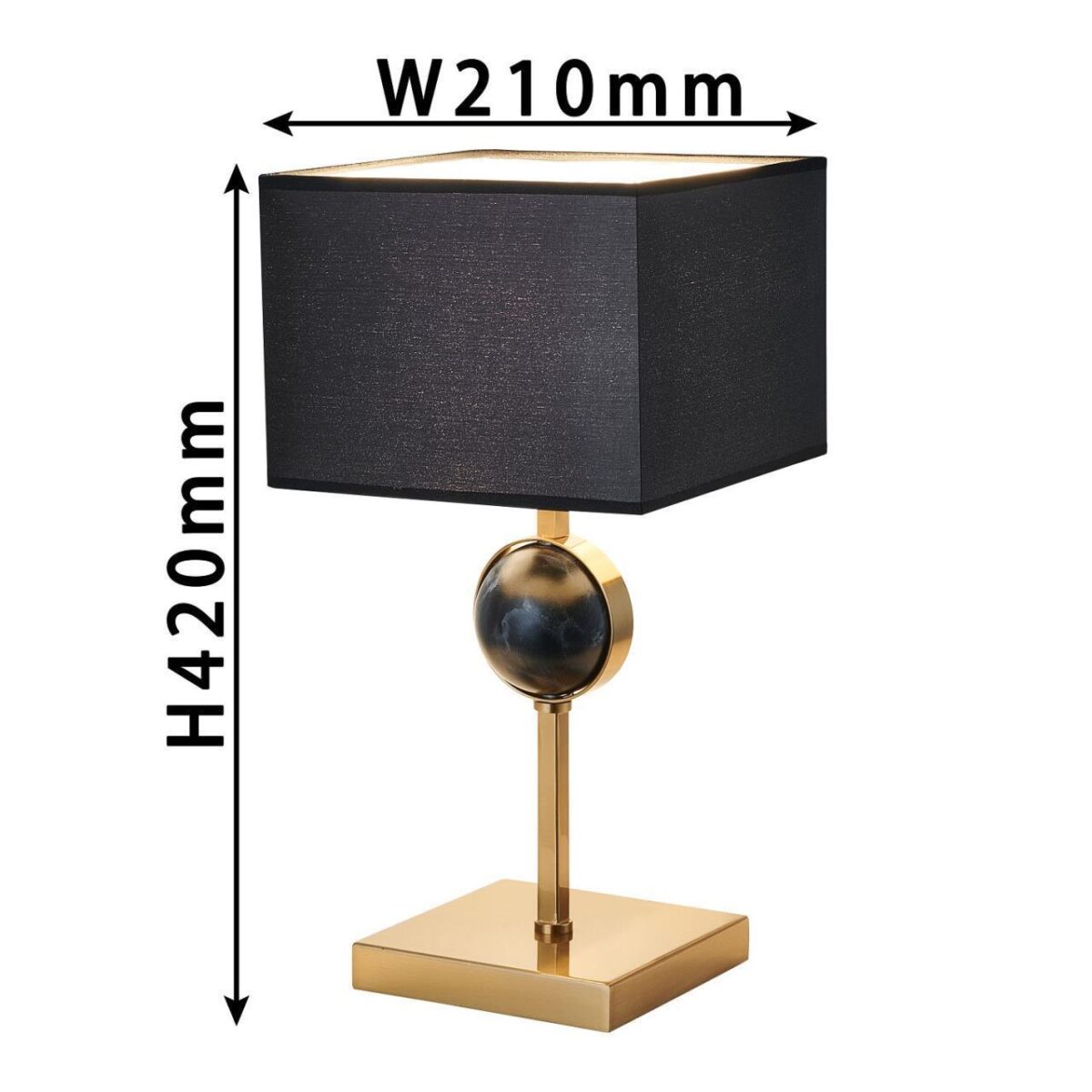 2822-1T, настольный светильник, L210xW210xH420, 1xE27x60W, excluded — изображение 3