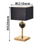 2822-1T, настольный светильник, L210xW210xH420, 1xE27x60W, excluded — изображение 3