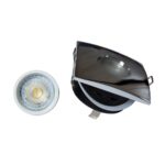 2593-1C, светильник врезной, лампа в комплекте, размеры L*H: 83*83 мм, диаметр монтажного отверстия 73 мм, материал алюминий, цвет хром, степень защиты: IP44, мощность лампы 5W, тип лампы MR16, цоколь GX53 — изображение 3