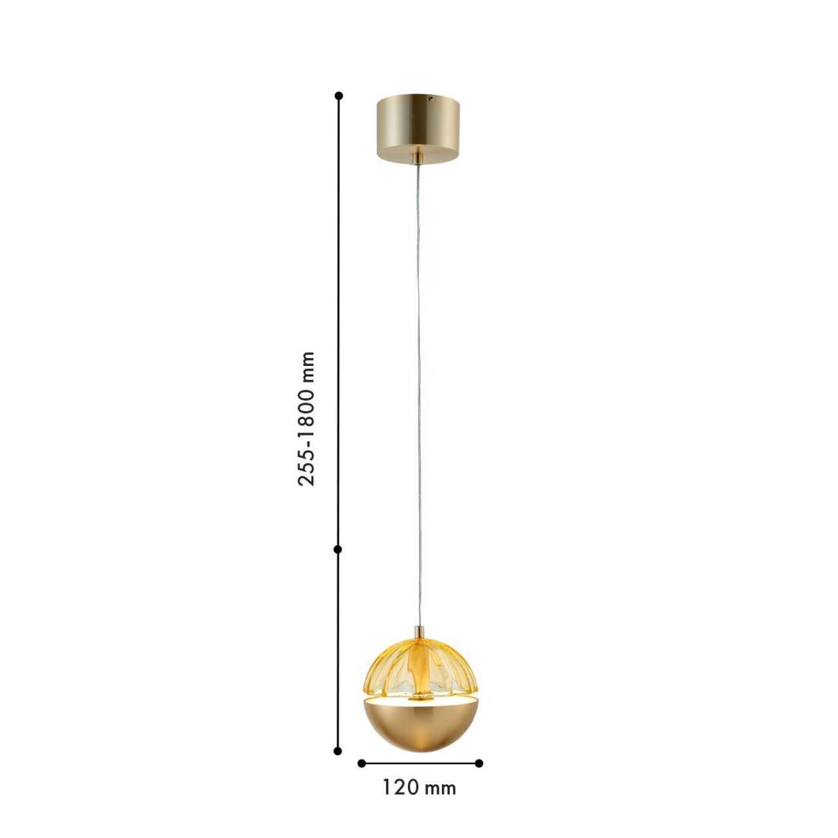 4325-1P, подвес, D120xH255/1800, LEDx5W, 400LM, 4000K, included — изображение 2