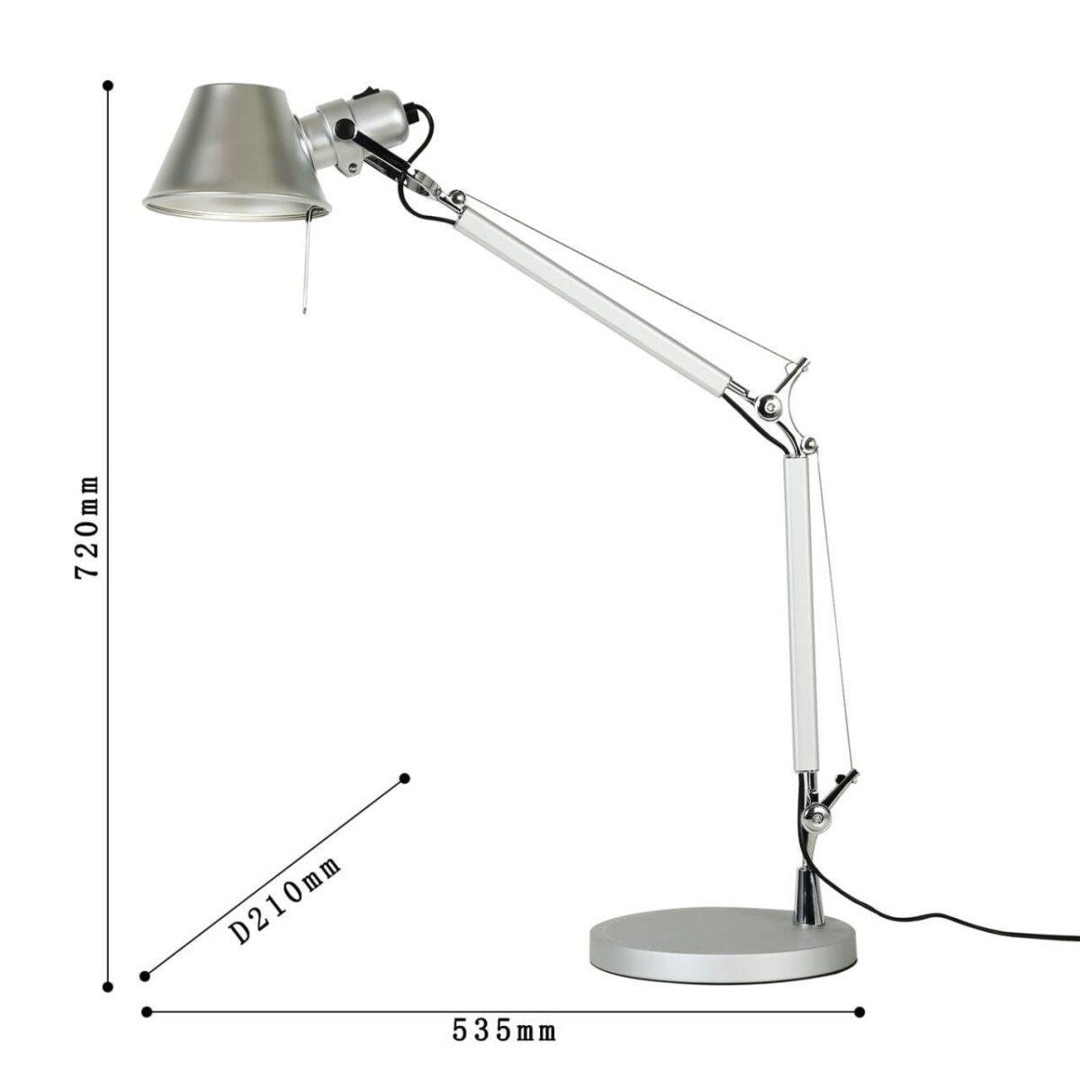 1869-1T, настольный светильник, D210xW535xH720, 1xE27x40W, excluded — изображение 3