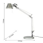 1869-1T, настольный светильник, D210xW535xH720, 1xE27x40W, excluded — изображение 3