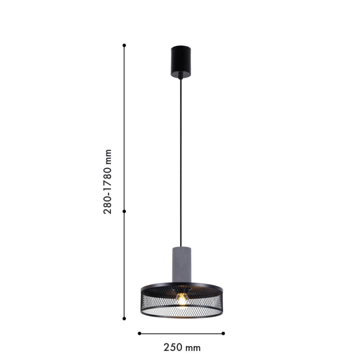 4273-2P, подвес, D250xH280/1780, 1xE27x60W, excluded — изображение 2