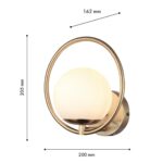 2786-1W, настенный светильник, D165xW200xH200, 1xE27x60W, excluded — изображение 2