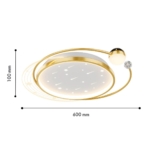 4743-5C, потолочный светильник, L500xW600xH100, LEDx34W/68W, 1800/3000LM, 3000/4500/6000K, included, remote control — изображение 3