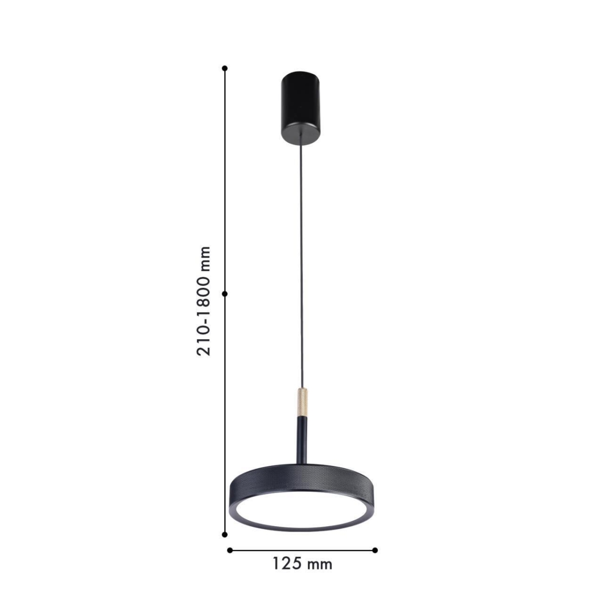 4506-1P, подвес, D125xH210/1800, LEDx10W, 600LM, 4000K, IP20, CRI>90, included — изображение 2