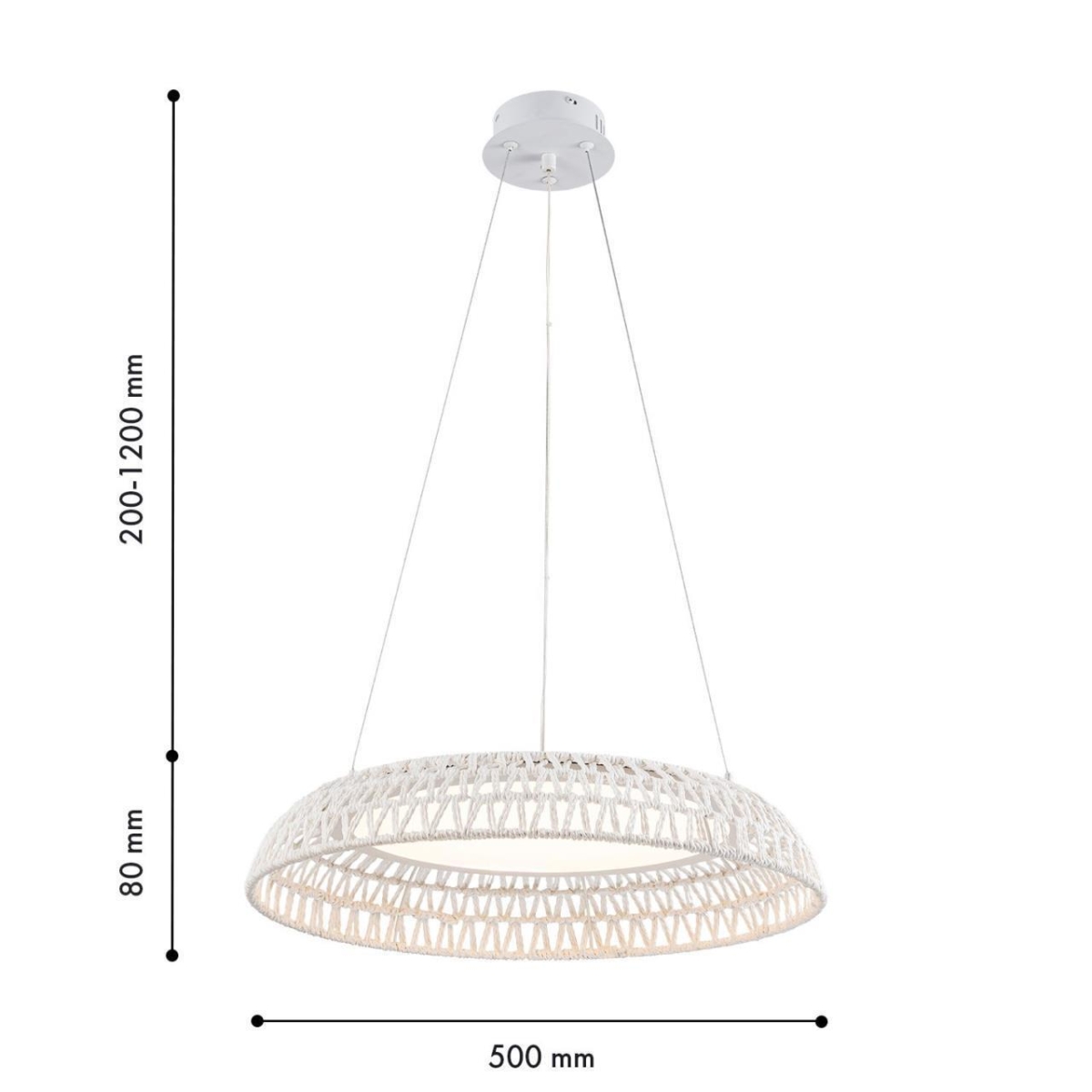 4751-5P, Подвесная люстра, D500xH200/1300, LEDx20W, 1200LM, 3000K, included — изображение 3