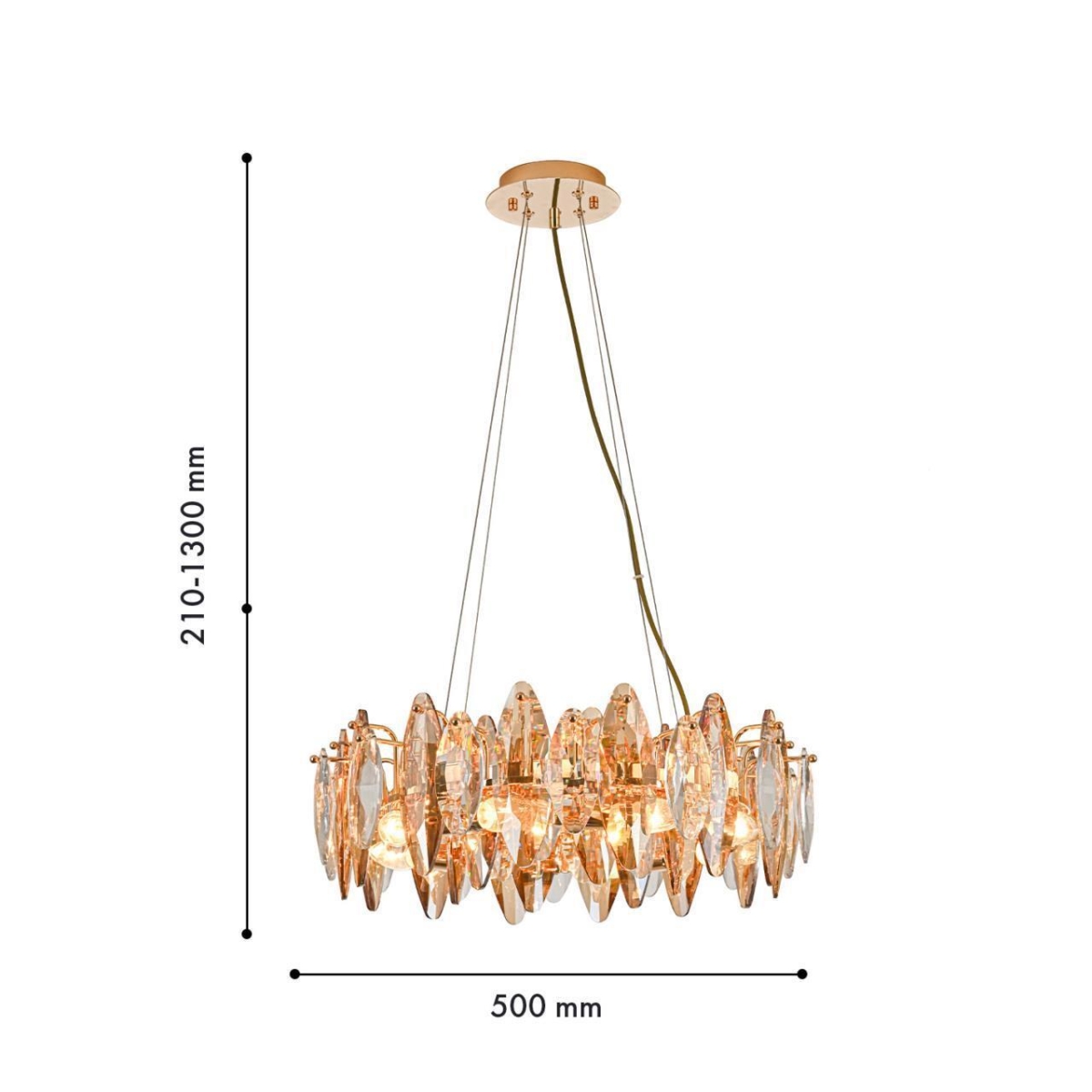 4719-8P, Подвесная люстра, D500xH210/1100, 8xE14x40W, excluded — изображение 3