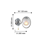 2349-1W, настенный светильник, D280xW120xH200, 1xE14x40W, excluded, switch — изображение 3