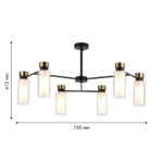 4482-6P, потолочная люстра, D750xH415, 6xE14x60W, excluded — изображение 3