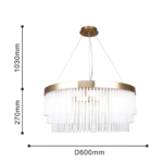 4189-8P, подвесная люстра, D600xH350/1300, 8xG9x40W, excluded — изображение 3
