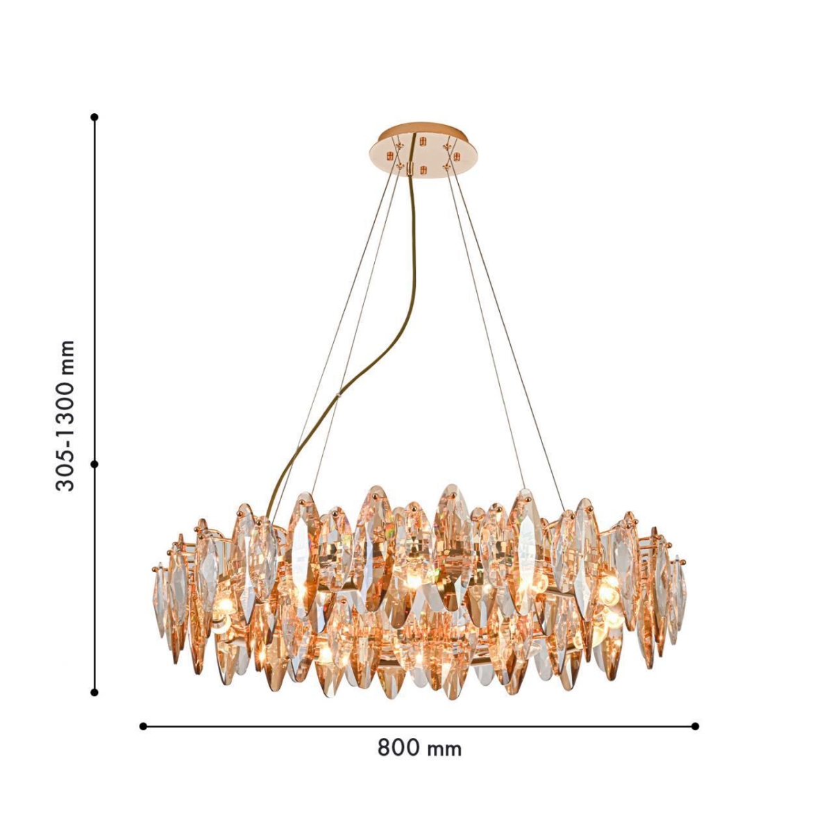 4719-12P, Подвесная люстра, D800xH210/1100, 12xE14x40W, excluded — изображение 3