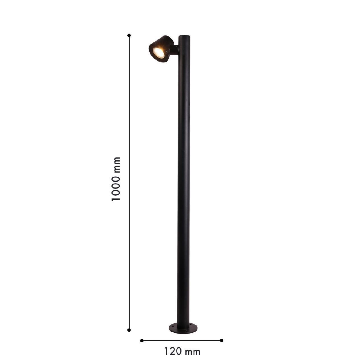 4744-1F, уличный светильник, L200xW50xH1000, LEDx10W, 196LM, 3000K, IP54, included — изображение 4