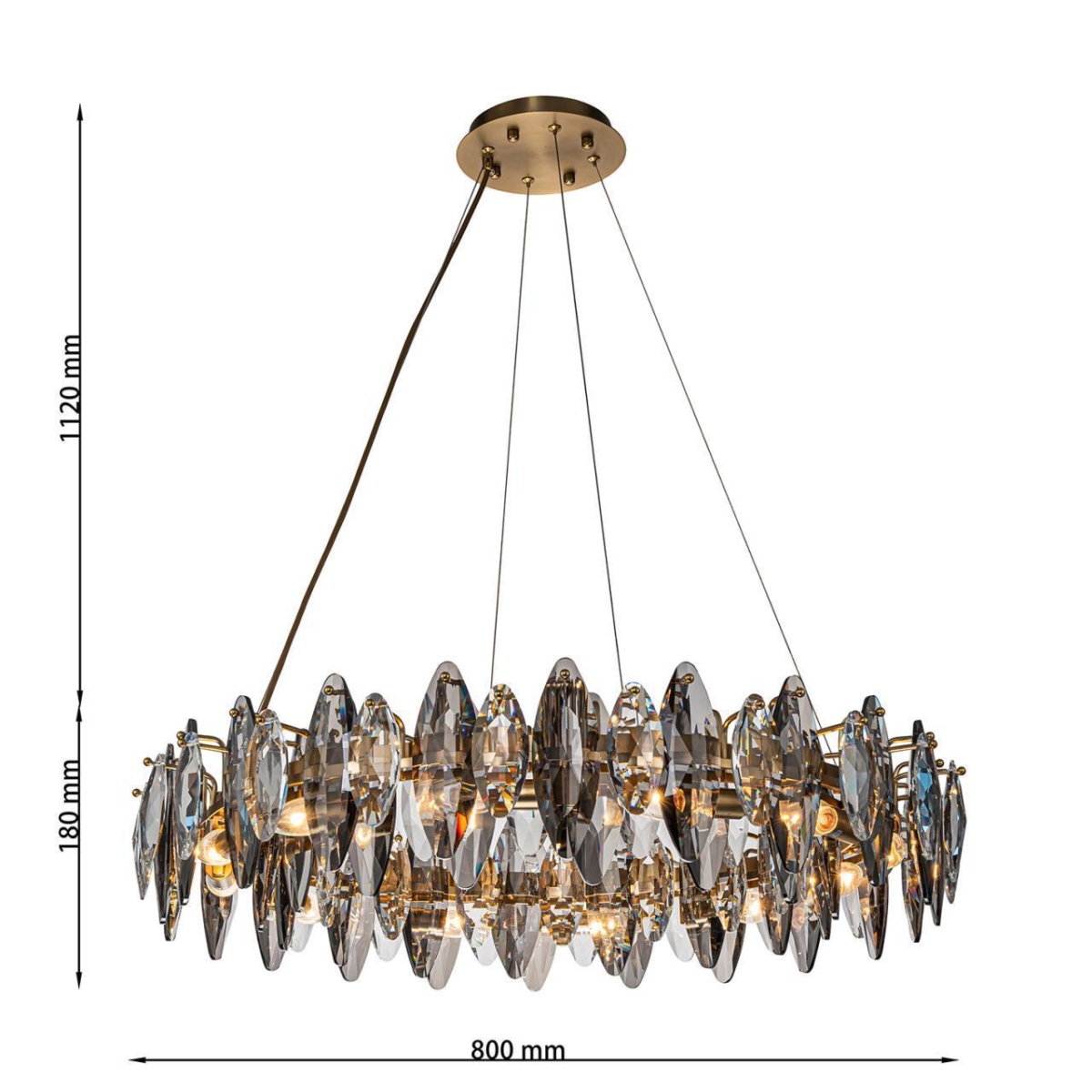 4303-12P, подвесная люстра, D800xH210/1100, 12xE14x40W, excluded — изображение 3