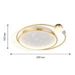 4743-5C, потолочный светильник, L500xW600xH100, LEDx34W/68W, 1800/3000LM, 3000/4500/6000K, included, remote control — изображение 4