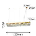 4090-6P, подвесная люстра, L1200xW120xH175/1175, 6xE14x40W, excluded — изображение 3