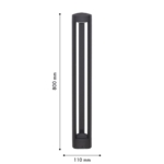 4747-1F, уличный светильник, L105xW30xH800, LEDx5W, 505LM, 3000K, IP54, included — изображение 3