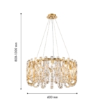 4721-14P, подвесная люстра, D600xH800/1300, 14xG9x40W, excluded — изображение 3