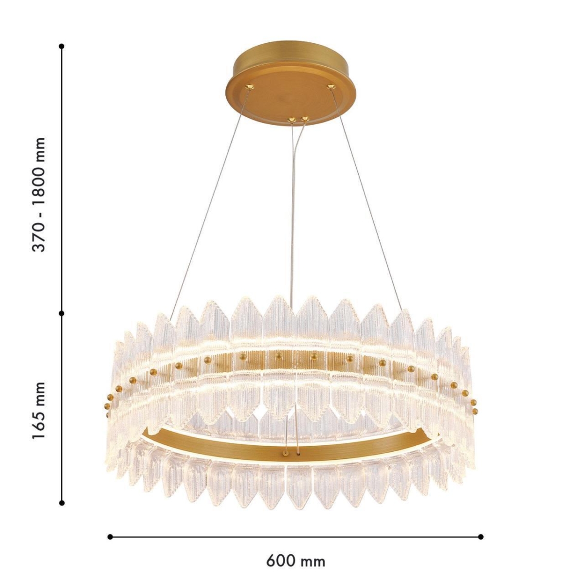 4754-5P, Подвесная люстра, D510xH700/1200, LEDx38W, 2835LM, 3000K, included — изображение 3