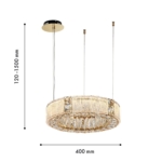 4204-4P, подвесная люстра, D400xH120/1500, LEDx40W, 4000LM, 3000K, included — изображение 3