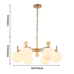 2928-6P, подвесная люстра, D670xH280/1450, 6xE14x40W, excluded — изображение 3