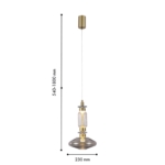 4239-1P, подвес, D230xH540/1800, LEDx12W, 1040LM, 4000K, included — изображение 2