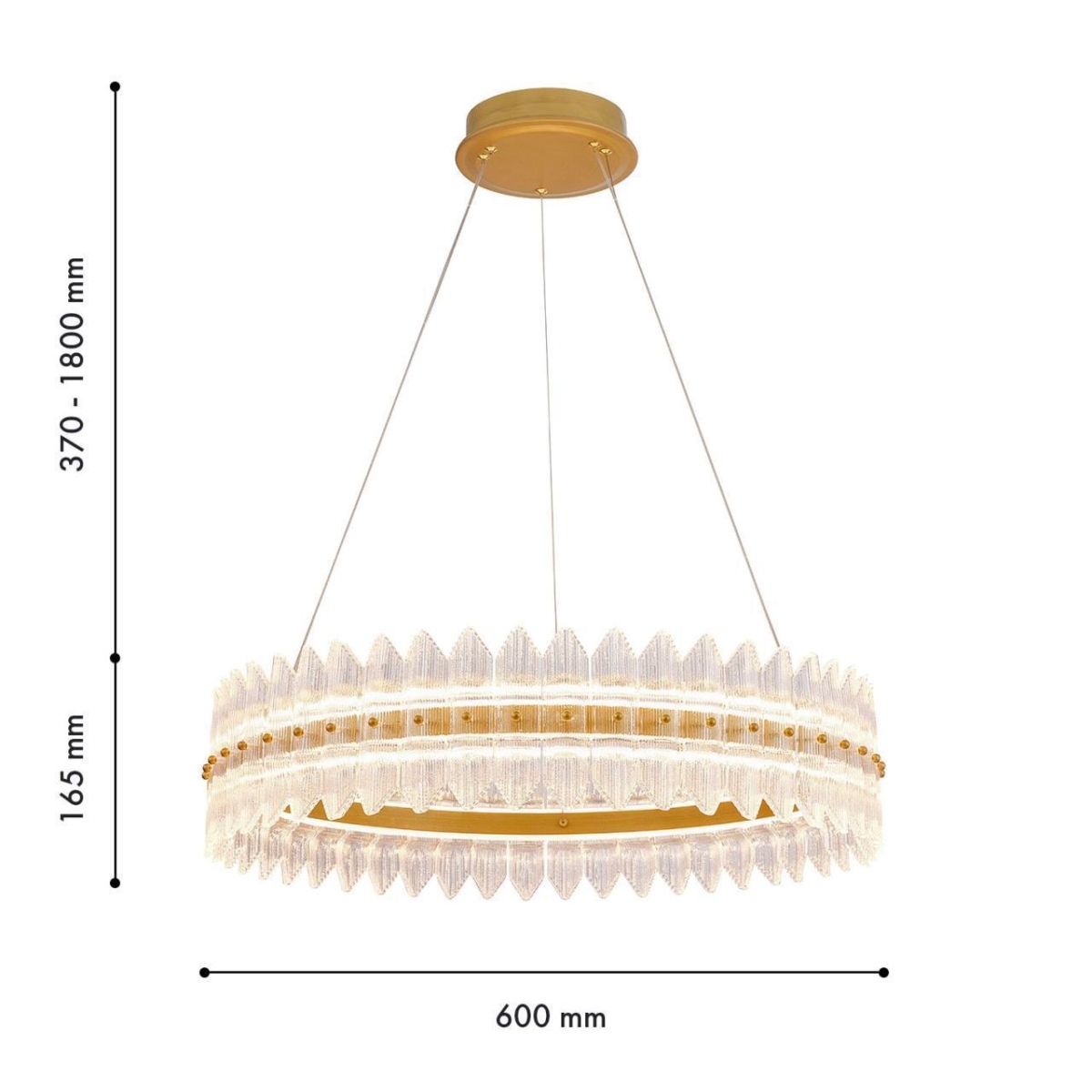 4754-7P, Подвесная люстра, D685xH700/1200, LEDx65W, 4015LM, 3000K, included — изображение 3